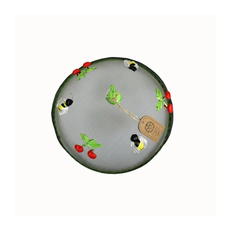 CLOCHE Protège Plats Décor Abeilles 36cm 2 CLOCHE Protège Plats Décor Abeilles 36cm – Image 2