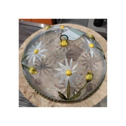 CLOCHE Protège Plats Décor Marguerite 36cm