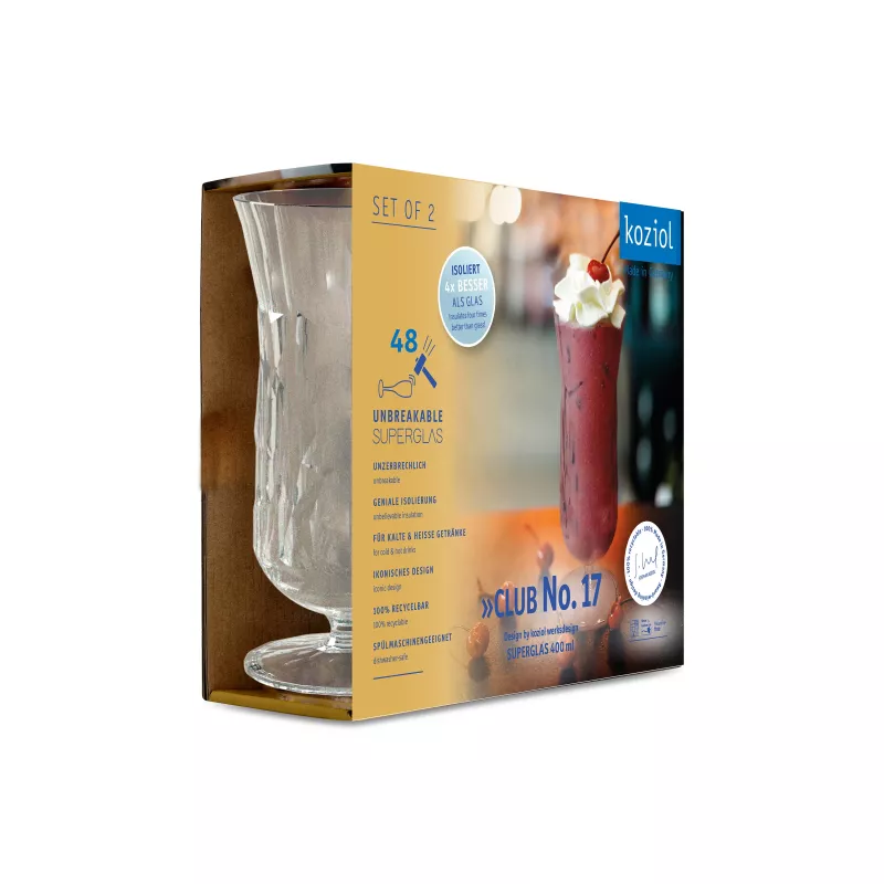 Koziol Club N°17 Verre à Cocktail Hurricane 400 Ml Polycarbonate Kosiol Set De 2 3 Koziol Club N°17 Verre à Cocktail Hurricane 400 Ml Polycarbonate Kosiol Set De 2 – Image 3