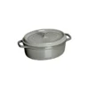 Cocotte En Fonte Emaillée Ovale Staub GRIS GRAPHITE D31 5.50L