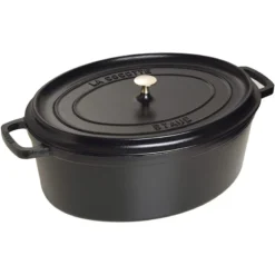 Cocotte En Fonte Emaillée Ovale Staub NOIR D31 5,50L