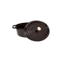 Cocotte En Fonte Emaillée Ovale Staub NOIR D33 6,70L -Peugeot Boutique cocotte en fonte emaillee ovale staub noir d33 670l 12