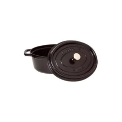 Cocotte En Fonte Emaillée Ovale Staub NOIR D33 6,70L -Peugeot Boutique cocotte en fonte emaillee ovale staub noir d33 670l 18