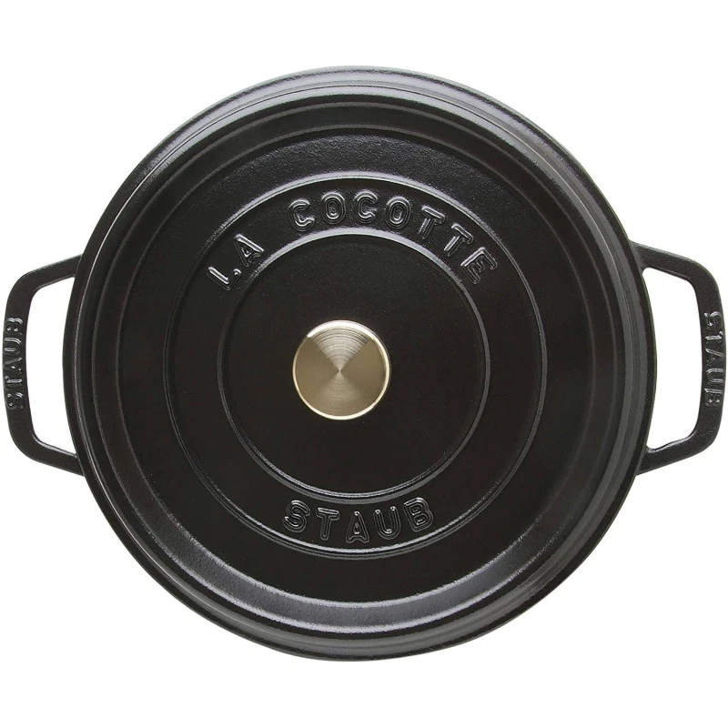 Cocotte En Fonte Emaillée Ronde Staub NOIR D28 6.70L 19 Cocotte En Fonte Emaillée Ronde Staub NOIR D28 6.70L – Image 19