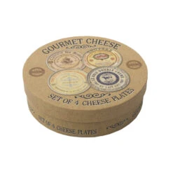 Kitchen Craft Coffret De 4 Assiettes à Dessert Décorées étiquettes De Fromage Gourmet Cheese -Peugeot Boutique coffret de 4 assiettes a dessert decorees etiquettes de fromage gourmet cheese 3