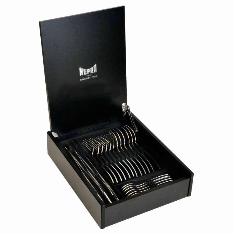 Coffret En Bois Pour Ménagère 24 Pièces Mepra 1 Coffret En Bois Pour Ménagère 24 Pièces Mepra
