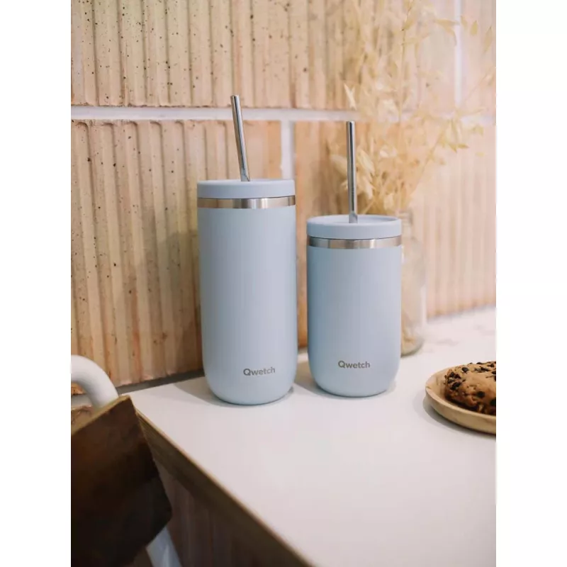 COLD CUP Isotherme Double Paroi En Inox Qwetch 470 Ml Bleu Pastel 2 COLD CUP Isotherme Double Paroi En Inox Qwetch 470 Ml Bleu Pastel – Image 2