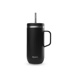 COLD CUP Isotherme Double Paroi En Inox Qwetch 600 Ml Avec Anse Noir