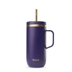COLD CUP Isotherme Double Paroi En Inox Qwetch 600 Ml Violet Obscur Edition De Noël