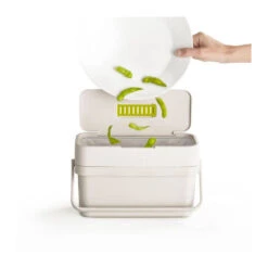 COMPO Poubelle De Cuisine Tri Sélectif Seau à Compost Joseph Joseph 4 L Blanc Pierre -Peugeot Boutique compo 4 poubelle de cuisine tri selectif seau a compost joseph joseph 4 l 10