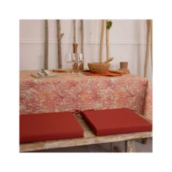 CORAUX Nappe 70% Coton 30% Polyester Enduit 200X150 Orange SUD ETOFFE -Peugeot Boutique coraux nappe 70 coton 30 polyester enduit 200x150 orange sud etoffe 5