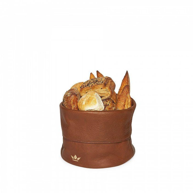 Corbeille à Pain En Cuir Vintage DUTCHDELUXES Marron Cognac SC 1 Corbeille à Pain En Cuir Vintage DUTCHDELUXES Marron Cognac SC