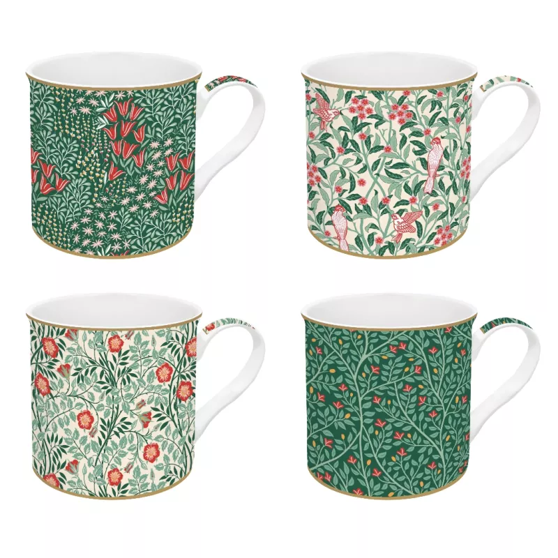 EASY LIFE FLORAL FANTAISY Coffret 4 Mugs 30cl En Porcelaine 3 EASY LIFE FLORAL FANTAISY Coffret 4 Mugs 30cl En Porcelaine – Image 3