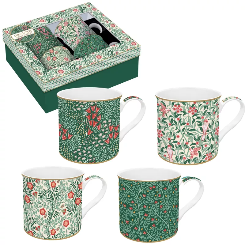 EASY LIFE FLORAL FANTAISY Coffret 4 Mugs 30cl En Porcelaine 4 EASY LIFE FLORAL FANTAISY Coffret 4 Mugs 30cl En Porcelaine – Image 4