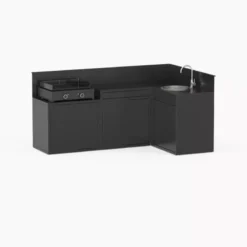 BARBECOOK Cuisine Extérieure Noire 4 Modules Avec Angle Forge Adour -Peugeot Boutique cuisine exterieure noire 4 modules avec angle 10