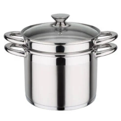 Cuit Pâtes TREVISIO Inox + Couvercle Verre D22 GSW