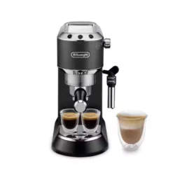 DEDICA Machine à Café EXPRESSO Solo Pompe PREMIUM DeLonghi Noir