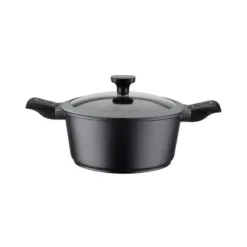 EASY CLICK Faitout Fonte Aluminium Aspect Pierre Poignées Amovibles Induction GSW D28