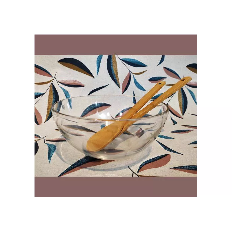 EDITION LIMITEE Coupe Saladier En Verre Et Couvert En Bambou LEONARDO D26 SC 3 EDITION LIMITEE Coupe Saladier En Verre Et Couvert En Bambou LEONARDO D26 SC – Image 3