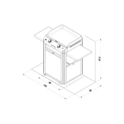 Ensemble Plancha Gaz Fonte Et Chariot Combo Fusion ENO 60 Inox Nouveau Modèle -Peugeot Boutique ensemble plancha gaz fonte et chariot combo fusion eno 60 inox nouveau modele 9