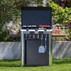 Ensemble Plancha Gaz Fonte Et Chariot Combo Fusion ENO 75 Inox -Peugeot Boutique ensemble plancha gaz fonte et chariot combo fusion eno 75 inox 4