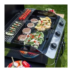 Ensemble Plancha Gaz Fonte Et Chariot Combo Fusion ENO 75 Inox -Peugeot Boutique ensemble plancha gaz fonte et chariot combo fusion eno 75 inox 8