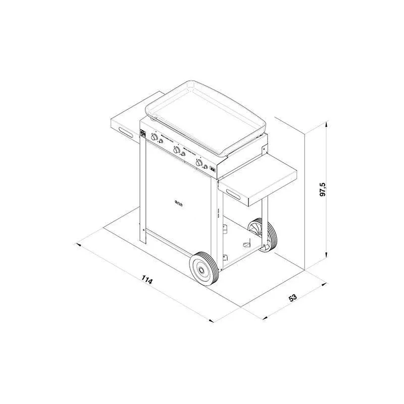 Ensemble Plancha Gaz Fonte Et Chariot Combo Initial ENO 65 4 Ensemble Plancha Gaz Fonte Et Chariot Combo Initial ENO 65 – Image 4