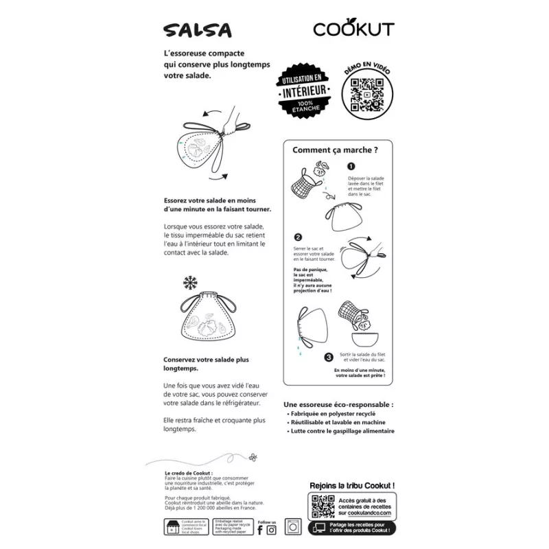Essoreuse à Salade Compacte Cookut Jaune 10 Essoreuse à Salade Compacte Cookut Jaune – Image 10