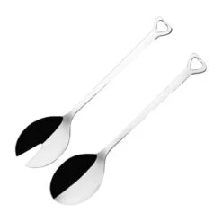 EVENTO Coffret De 1 Service à Salade Fantaisie Inox Mepra -Peugeot Boutique evento coffret de 1 service a salade fantaisie inox mepra p 2