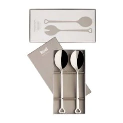 EVENTO Coffret De 1 Service à Salade Fantaisie Inox Mepra -Peugeot Boutique evento coffret de 1 service a salade fantaisie inox mepra p 3