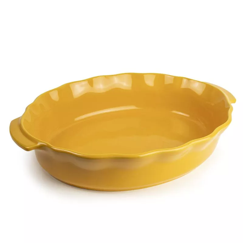 FESTONNEE Plat à Four En Céramique Ovale 38 Cm BRETAGNE CERAMIQUE INDUSTRIE Jaune Safran 1 FESTONNEE Plat à Four En Céramique Ovale 38 Cm BRETAGNE CERAMIQUE INDUSTRIE Jaune Safran