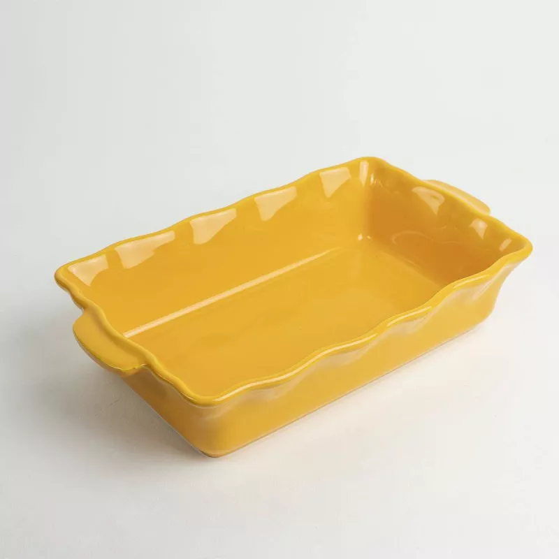 FESTONNEE Plat à Four En Céramique Rectangle 25x15 BRETAGNE CERAMIQUE INDUSTRIE Jaune Safran 1 FESTONNEE Plat à Four En Céramique Rectangle 25x15 BRETAGNE CERAMIQUE INDUSTRIE Jaune Safran