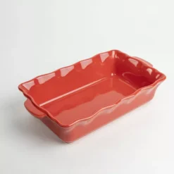 FESTONNEE Plat à Four En Céramique Rectangle 25x15 BRETAGNE CERAMIQUE INDUSTRIE Rouge Saveur