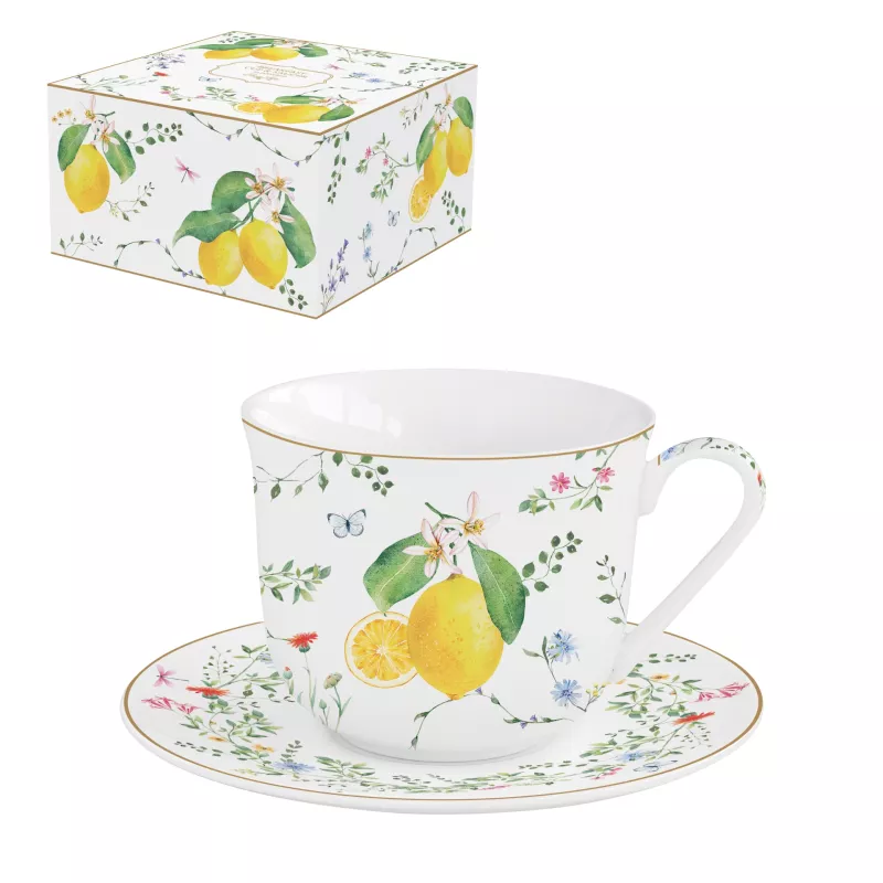 EASY LIFE FLEURS Et CITRONS Coffret Déjeuner 40 Cl En Porcelaine 4 EASY LIFE FLEURS Et CITRONS Coffret Déjeuner 40 Cl En Porcelaine – Image 4