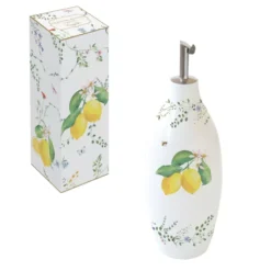 EASY LIFE FLEURS Et CITRONS Huilier Vinaigrier En Porcelaine 300 Ml