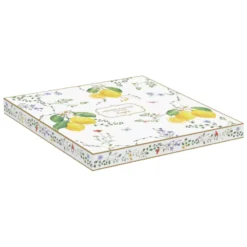 EASY LIFE FLEURS Et CITRONS Plat De Service Ovale En Porcelaine 30X21 Cm -Peugeot Boutique fleurs et citrons plat de service ovale en porcelaine 30x21 cm 3