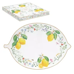 EASY LIFE FLEURS Et CITRONS Plat De Service Ovale En Porcelaine 30X21 Cm -Peugeot Boutique fleurs et citrons plat de service ovale en porcelaine 30x21 cm 4