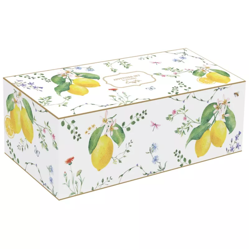 EASY LIFE FLEURS Et CITRONS Set Apéritif 4 Coupelles En Porcelaine 4 EASY LIFE FLEURS Et CITRONS Set Apéritif 4 Coupelles En Porcelaine – Image 4
