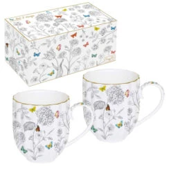 EASY LIFE Fleurs Et Papillons Set De 2 Mug Porcelaine 300 Ml EASYLIFE 7 EASY LIFE Fleurs Et Papillons Set De 2 Mug Porcelaine 300 Ml EASYLIFE -Peugeot Boutique fleurs et papillons set de 2 mug porcelaine 300 ml easylife p 3