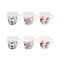 FLOR Coffret Tasse Thé Café En Porcelaine 23 Cl TABLE PASSION - Les 6