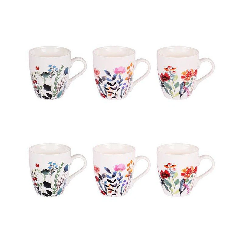 FLOR Coffret Tasse Thé Café En Porcelaine 23 Cl TABLE PASSION - Les 6 1 FLOR Coffret Tasse Thé Café En Porcelaine 23 Cl TABLE PASSION - Les 6