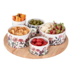 FLOR Set Apéritif 6 Coupelles Sur Plateau Tournant TABLE PASSION -Peugeot Boutique flor set aperitif 6 coupelles sur plateau tournant table passion 2