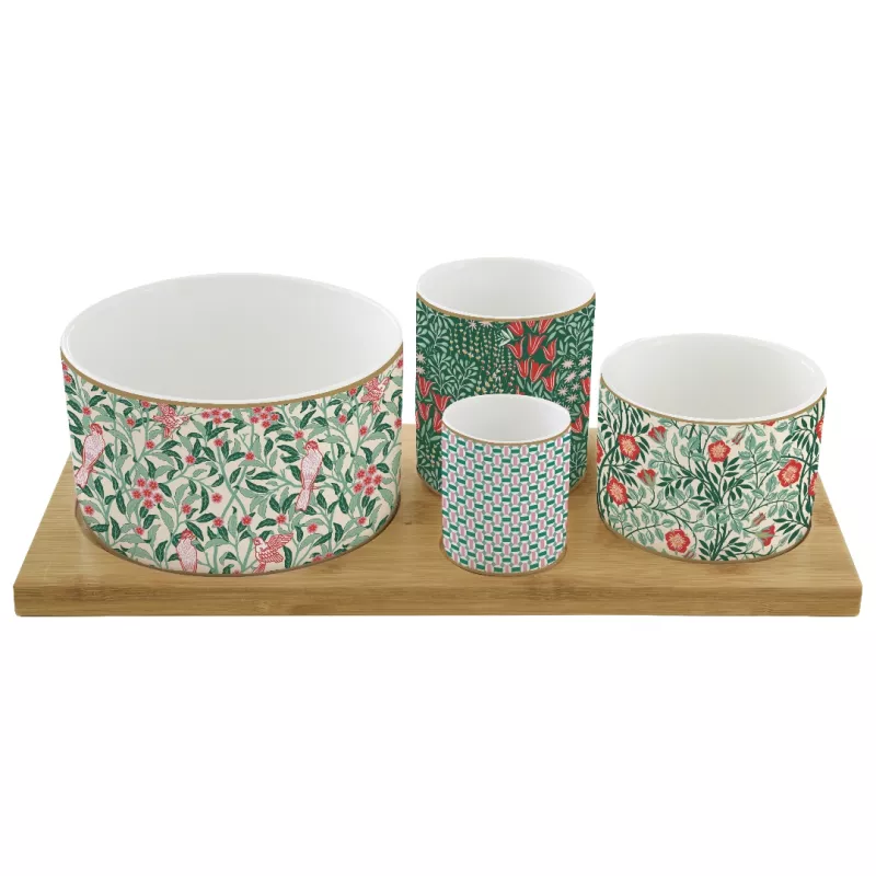 EASY LIFE FLORAL FANTAISY Set Apéritif 4 Coupelles En Porcelaine 2 EASY LIFE FLORAL FANTAISY Set Apéritif 4 Coupelles En Porcelaine – Image 2