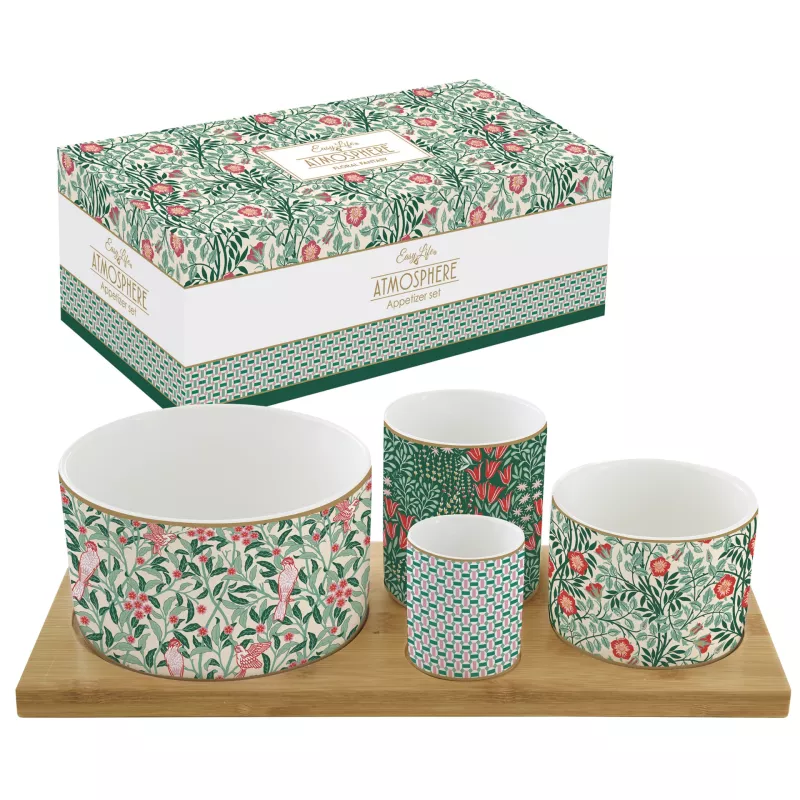 EASY LIFE FLORAL FANTAISY Set Apéritif 4 Coupelles En Porcelaine 1 EASY LIFE FLORAL FANTAISY Set Apéritif 4 Coupelles En Porcelaine