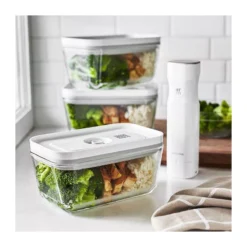 FRESH & SAVE Boite Hermétique En Verre Sous-vide ZWILLING Taille M 0.9 L -Peugeot Boutique fresh save boite en verre sous vide zwilling taille m 09 l 18