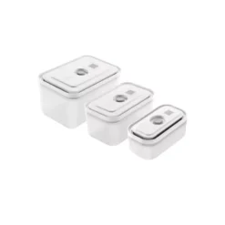 FRESH & SAVE Set De 3 Boîtes Plastique Sous-Vide Zwilling Tailles 0,4 L 1,1L 2,3 L -Peugeot Boutique fresh save set de 3 boites plastique sous vide zwilling tailles 04 l 11l 23 l 8