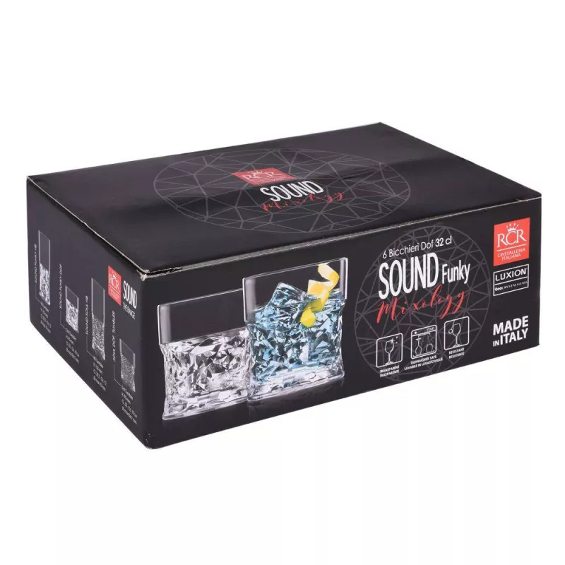 FUNKY Gobelet Verre Whisky Jus 32 Cl - Coffret De 6 4 FUNKY Gobelet Verre Whisky Jus 32 Cl - Coffret De 6 – Image 4