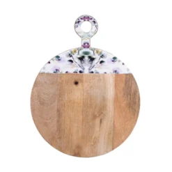 GARDEN Planche à Découper Tapas Apéro Tapas Plateau Fromage En Manguier Ronde D30.2 TABLE PASSION