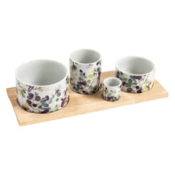 GARDEN Set Apéritif 4 Coupelles En Porcelaine Sur Plateau En Bois TABLE PASSION 6 GARDEN Set Apéritif 4 Coupelles En Porcelaine Sur Plateau En Bois TABLE PASSION -Peugeot Boutique garden set aperitif 4 coupelles en porcelaine sur plateau en bois table passion 2