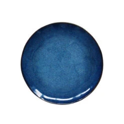 EASY LIFE GENESIS BLUE Assiette Plate Ronde Grès Bleu 27.5 Cm SC